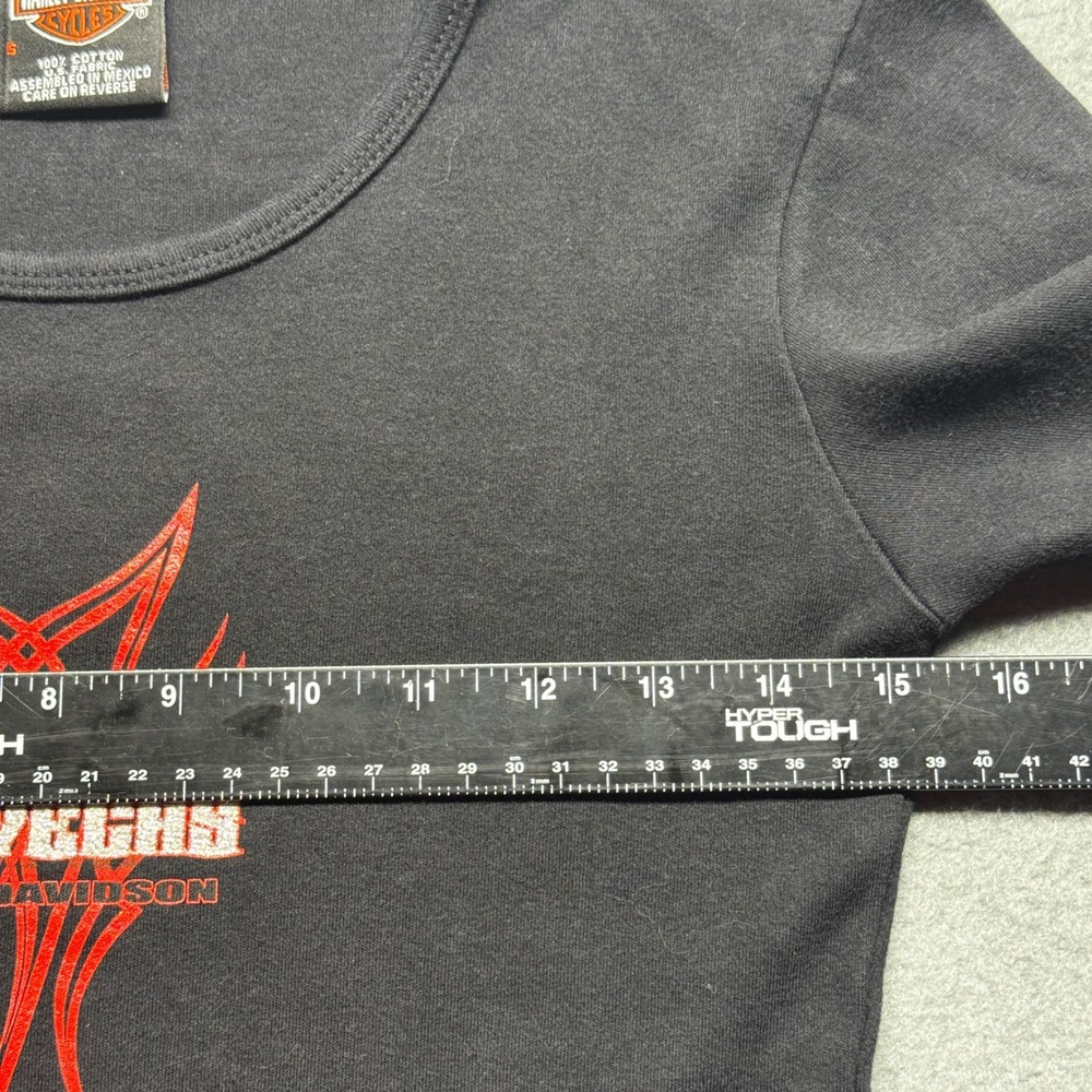 Harley-Davidson Las Vegas Shirt Womens S Black Long Sleeve Tribal Graphic Tee - Picture 8 of 11